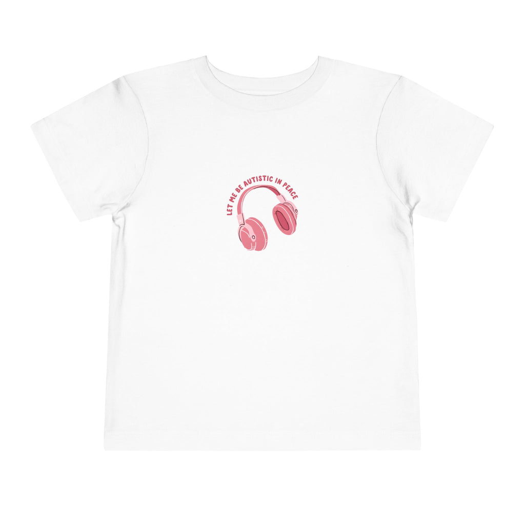 Toddler Tee "Brave Roots" Pink Headphones Graphic