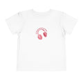 Toddler Tee "Brave Roots" Pink Headphones Graphic