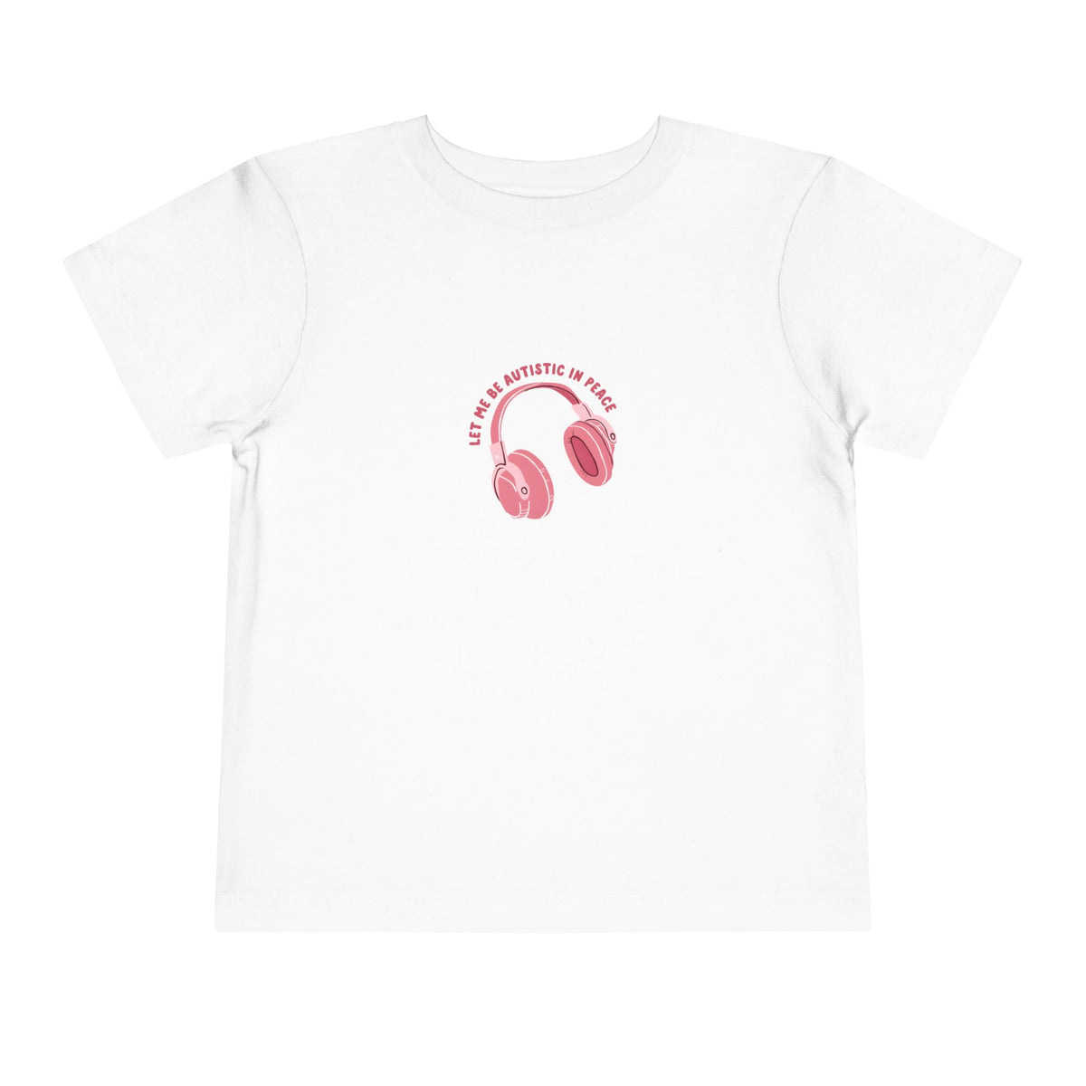 Toddler Tee "Brave Roots" Pink Headphones Graphic