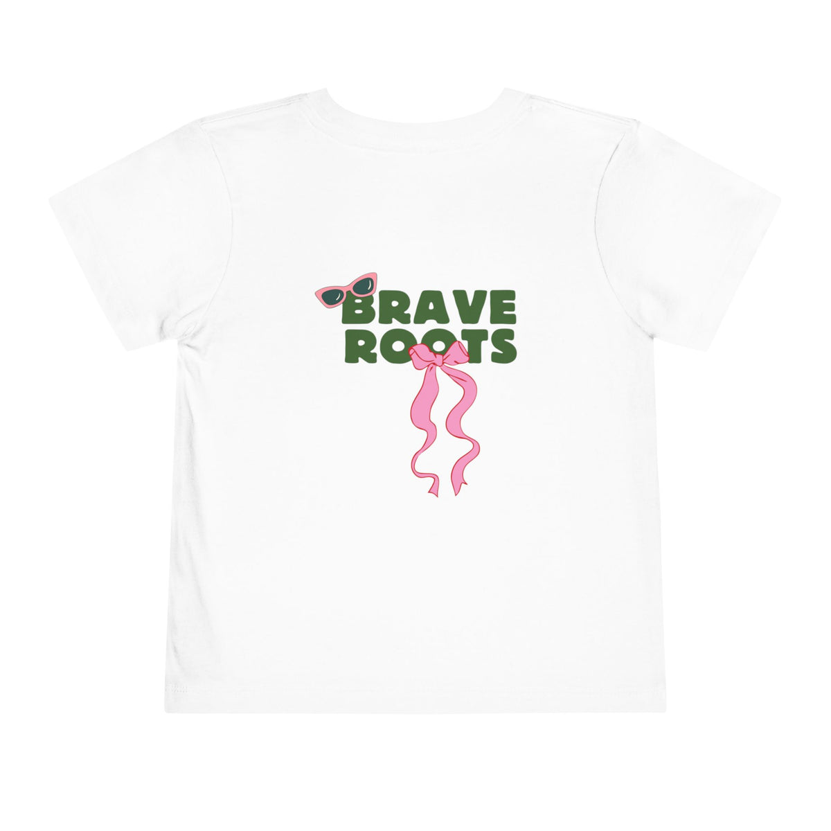 Toddler Tee "Brave Roots" Pink Headphones Graphic
