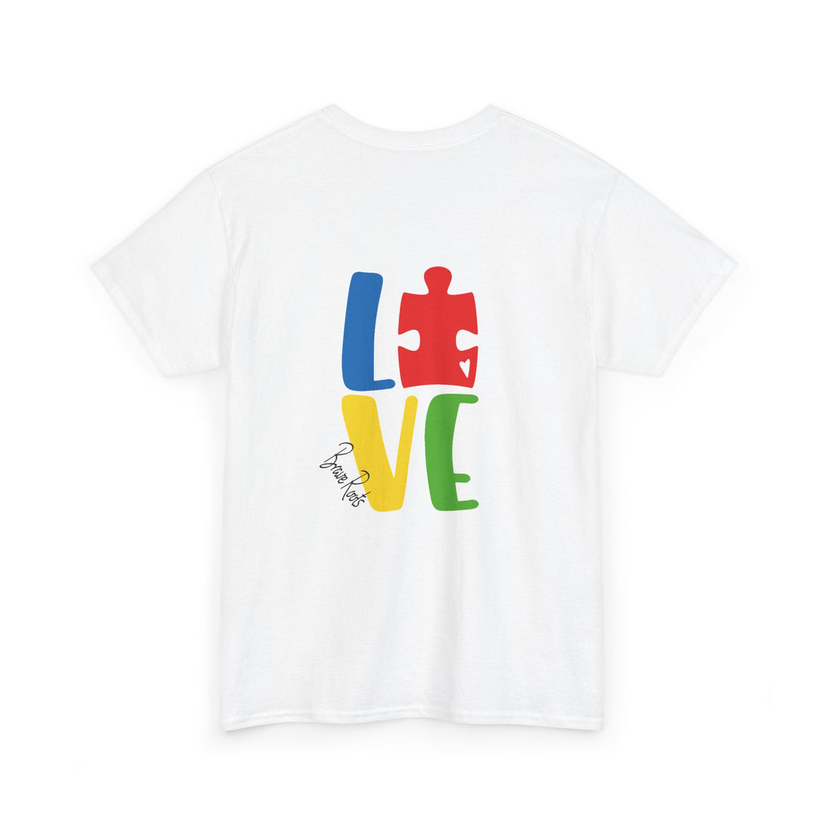 Autism Awareness Tee "I Love Someone With Autism" Rainbow Puzzle Love T-Shirt