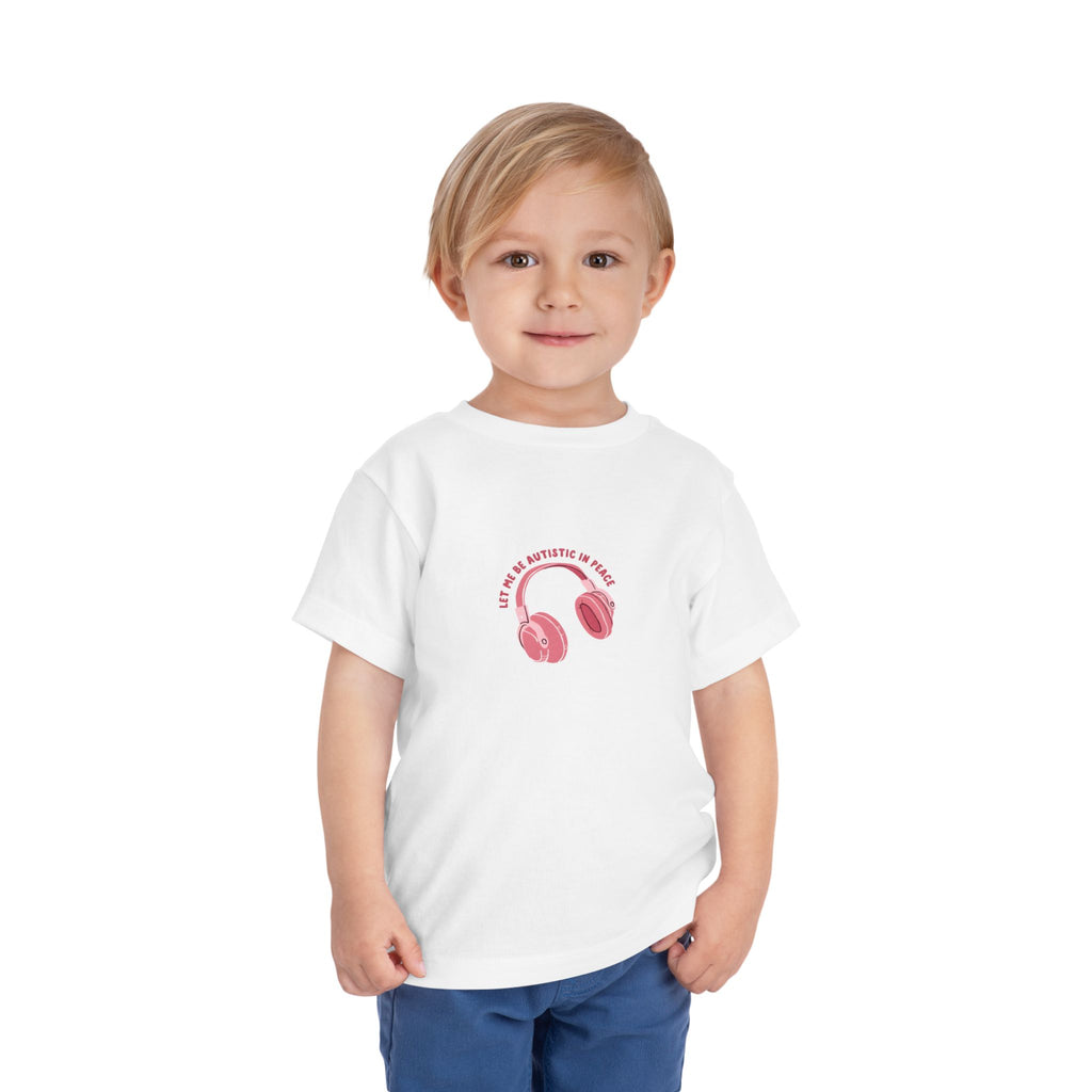 Toddler Tee "Brave Roots" Pink Headphones Graphic